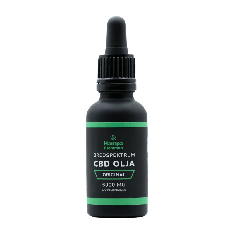 Svart flaska CBD olja med pipettkork