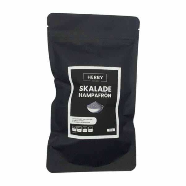1 kg skalade hampafrön från hampablomman.se