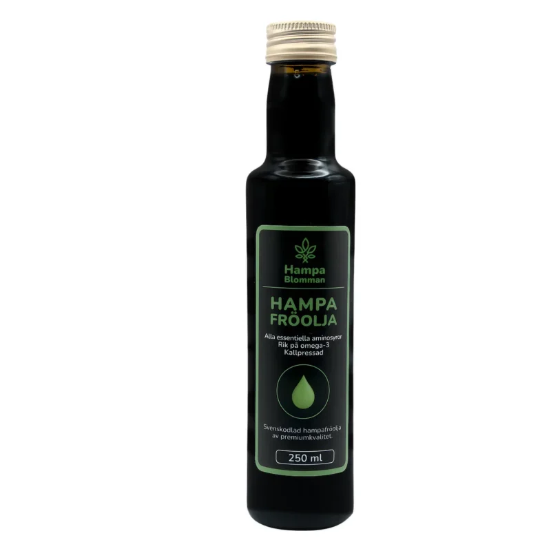 Flaska med hampafröolja 250 ml