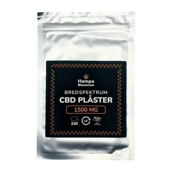 hampablomman cbd plaster 50 mg 1 Paket med bredspektrum CBD-plåster 1500 mg