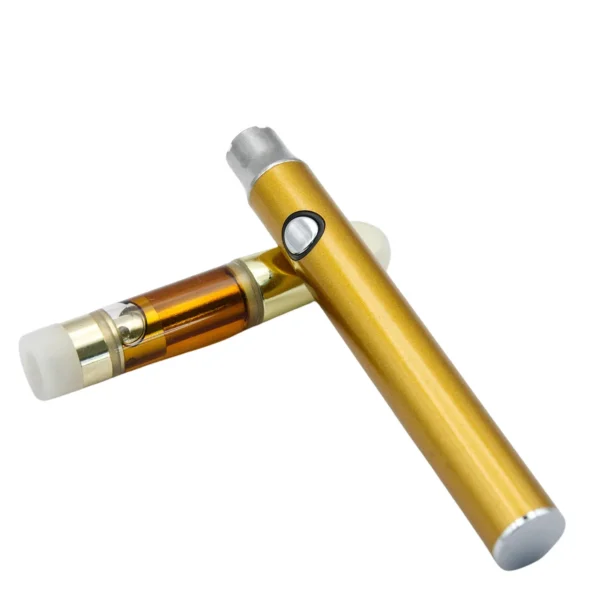 ctx vape 2.0 (penna + patron) Gyllene vaporizer-penna på vit bakgrund