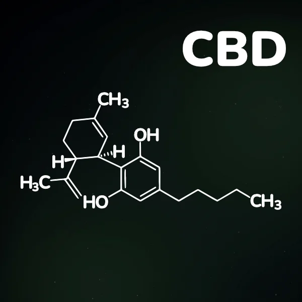 visar molekylen cbd som är en cannabinoid